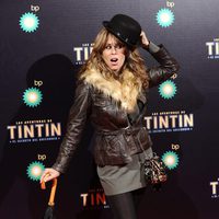 Miriam Díaz-Aroca en el estreno de 'Las aventuras de Tintín: el secreto del unicornio' en Madrid