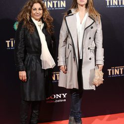 Lolita Flores y Elena Furiase en el estreno de 'Las aventuras de Tintín: el secreto del unicornio' en Madrid