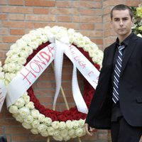 Jorge Lorenzo en el funeral de Marco Simoncelli