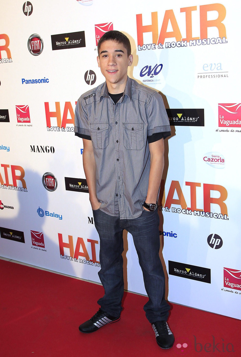 Jorge Jurado en el estreno del musical 'Hair' en Madrid