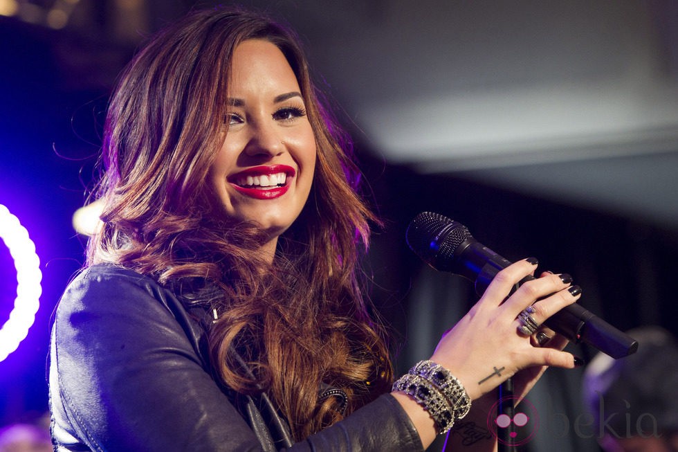 Demi Lovato actuando en Nueva York