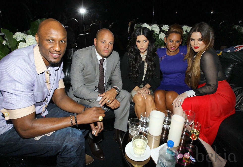 Mel B y Stephen Belafonte junto a Khloe y Kim Kardashian en Sidney