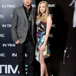 Amanda Seyfried y Justin Timberlake en el estreno de 'In time' en Madrid