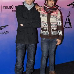 Adrián Lastra y Canco Rodríguez en el estreno de 'Verbo' en Madrid