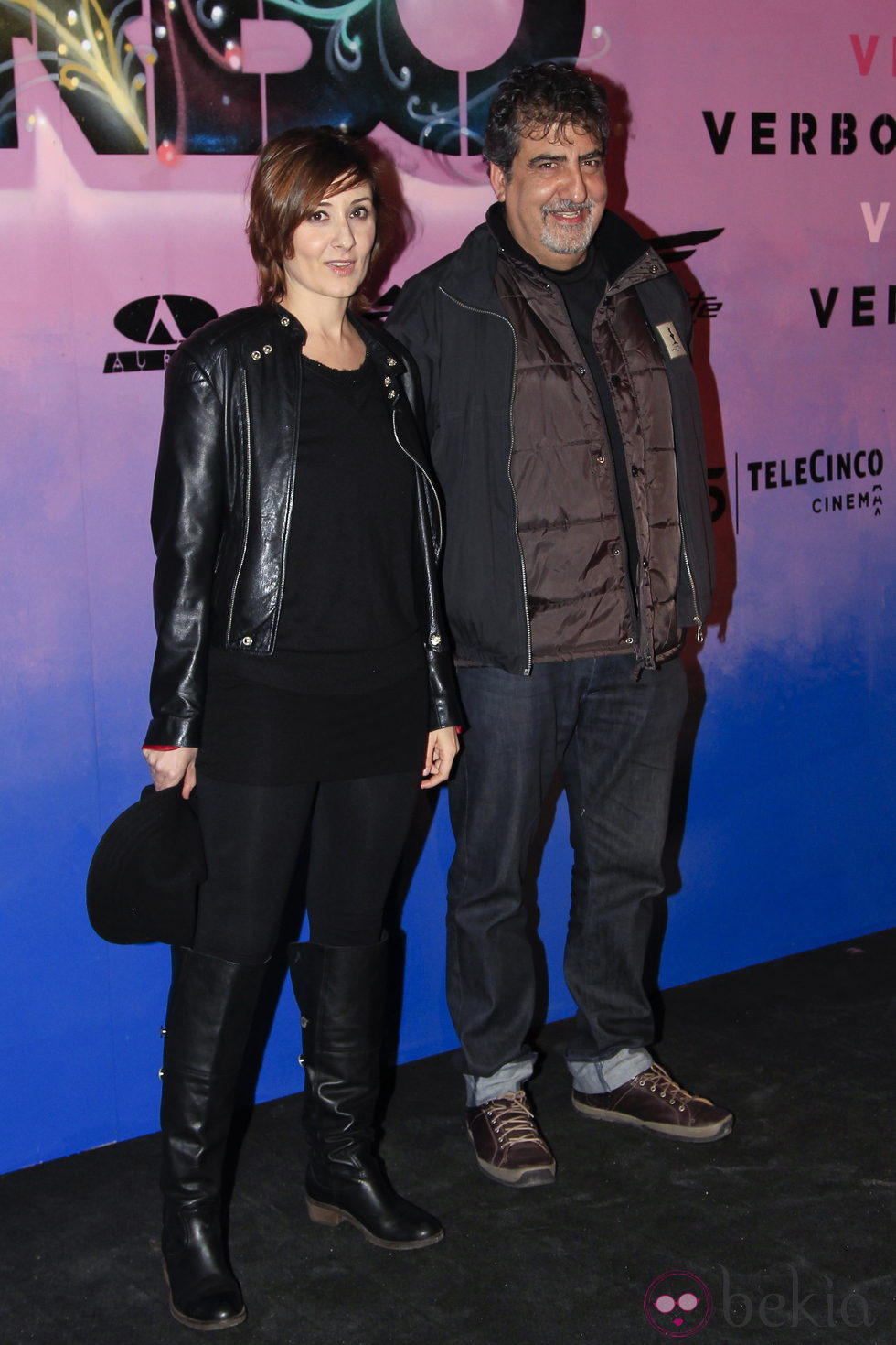 Nathalie Poza y Javivi en el estreno de 'Verbo' en Madrid