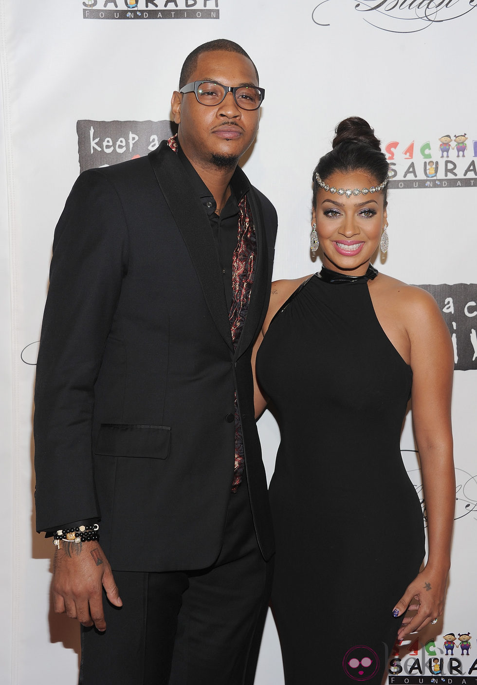 Carmelo Anthony y LaLa Anthony en la Gala Solidaria Black Ball