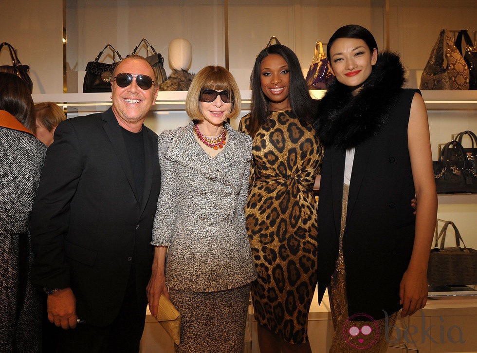 Michael Kors, Anna Wintour, Jennifer Hudson y Ai Tominaga en la Fashion's Night Out de Tokio 2011