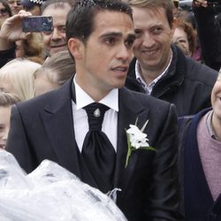 Aberto Contador el día de su boda