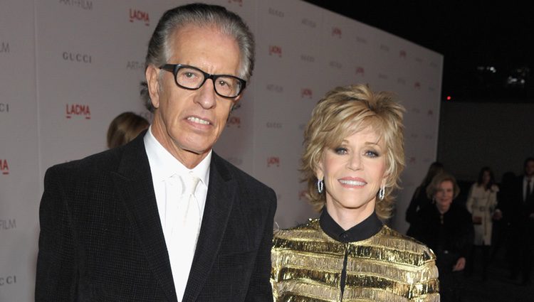 Richard Perry y Jane Fonda en la gala homenaje a Clint Eastwood en Los Angeles