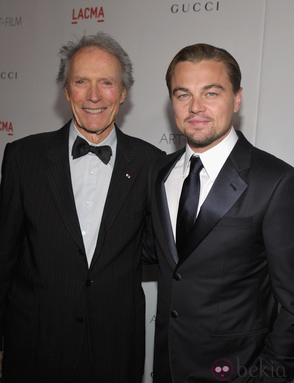 Clint Eastwood y Leonardo DiCaprio en la gala homenaje a Clint Eastwood en Los Angeles