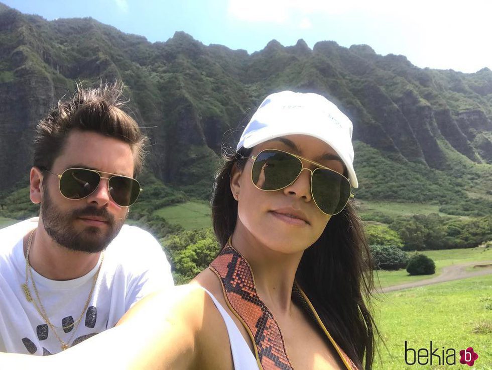 Kourtney Kardashian y Scott Disick disfrutando de sus vacaciones