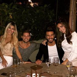 Aylén Milla, Marco Ferri, Oriana Marzoli y Luis Mateucci cenando en Madrid