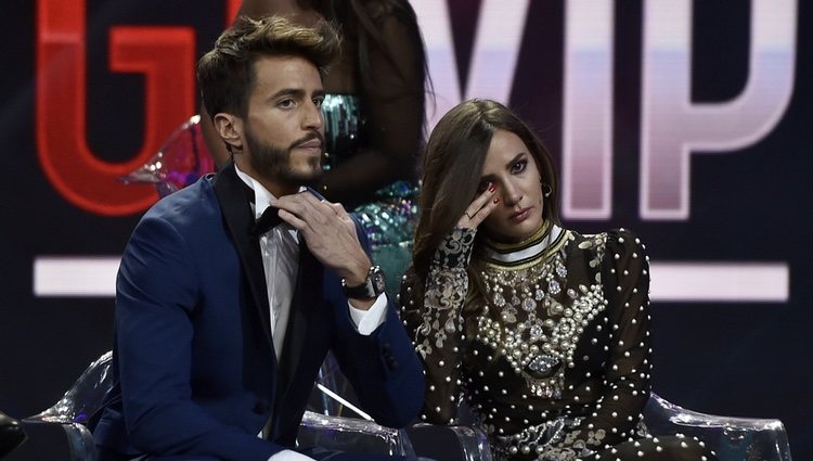 Aylén Milla a punto de llorar junto a Marco Ferri en la final de 'GHVIP5'