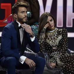 Aylén Milla a punto de llorar junto a Marco Ferri en la final de 'GHVIP5'