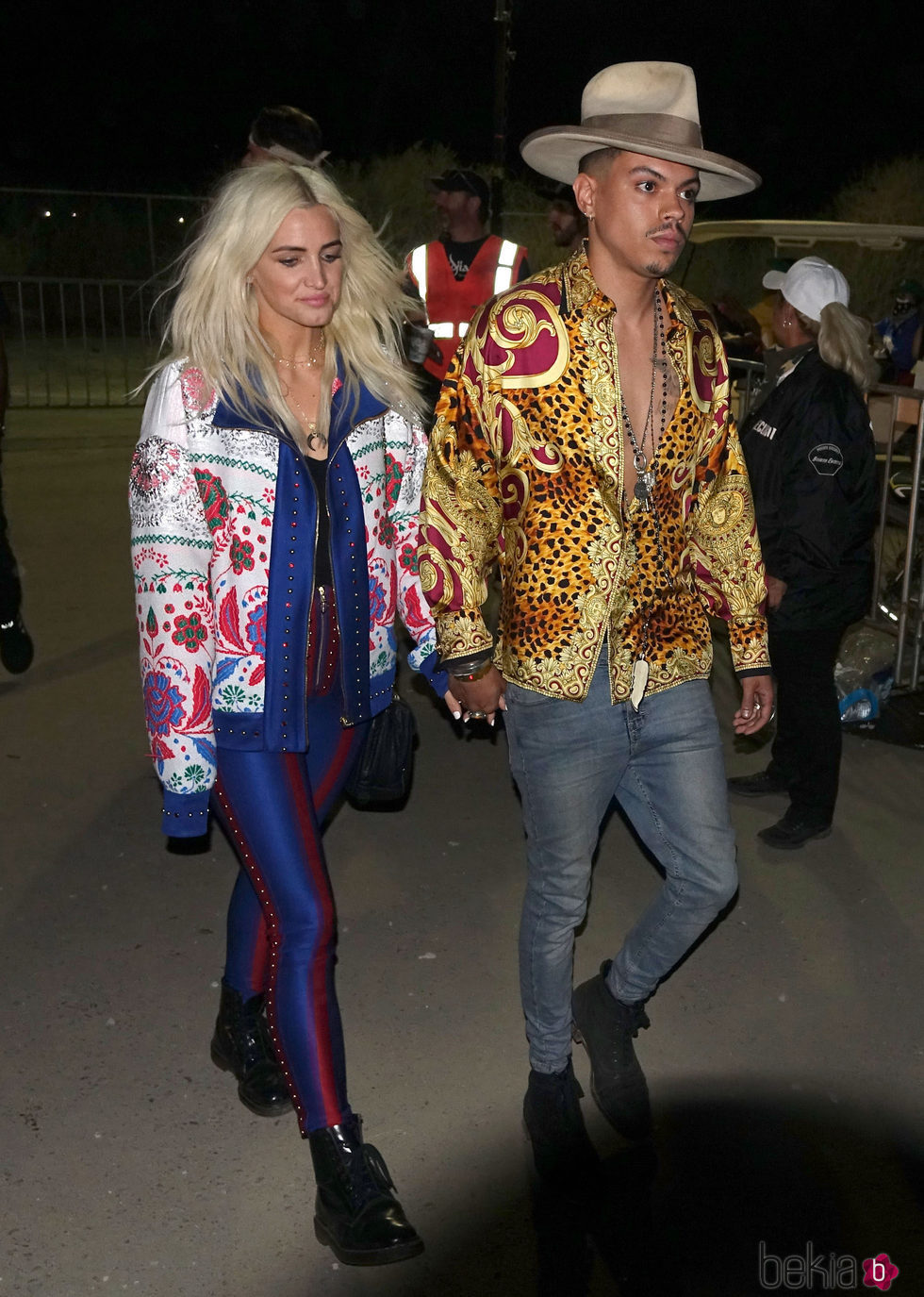 Ashlee Simpson y Evan Ross en el festival Coachella 2017