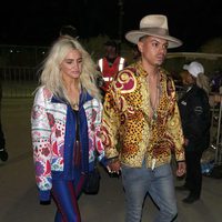 Ashlee Simpson y Evan Ross en el festival Coachella 2017