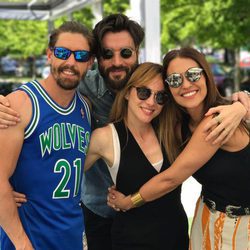 Paula Echevarría, Marta Hazas, Adrián Lastra y Javier Rey en la lectura del guion de 'Velvet Coleción'