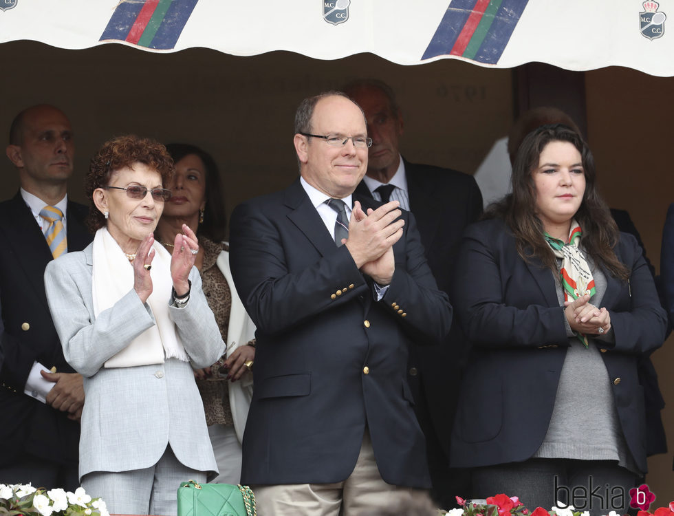 Alberto de Mónaco con Elizabeth Anne de Massy y su hija en el Master 1000 de Monte-Carlo 2017