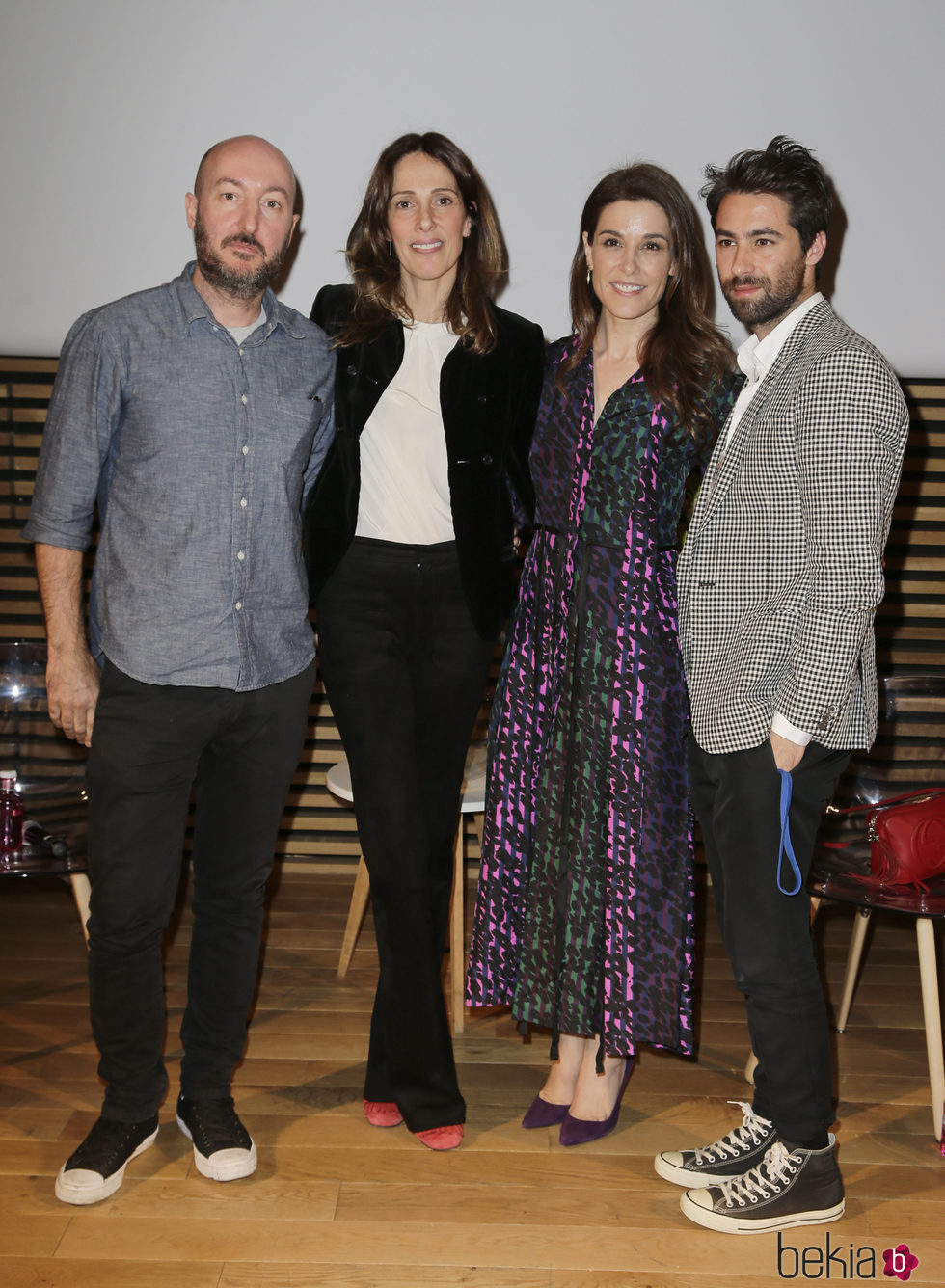 Diego Postigo, Raquel Sánchez Silva, Yolanda Sacristán y Juan Vidal durante un acto en Madrid