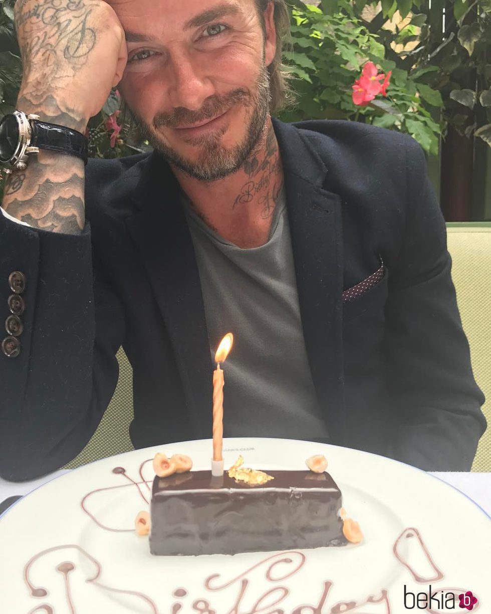 David Beckham celebrando su 42 cumpleaños