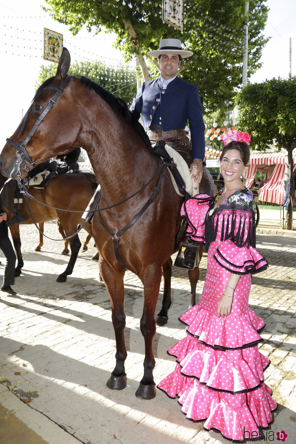 Fran Rivera y Lourdes Montes en la Feria de Abril 2017