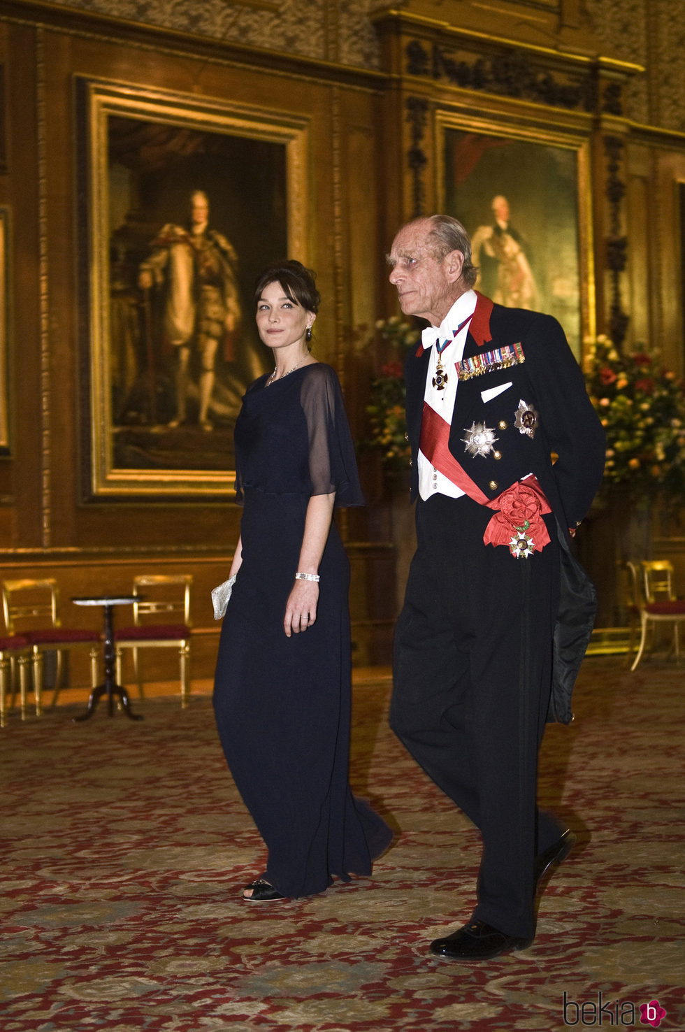 El Duque de Edimburgo y Carla Bruni