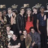 El elenco de 'Por trece razones' en los MTV Movie Awards 2017