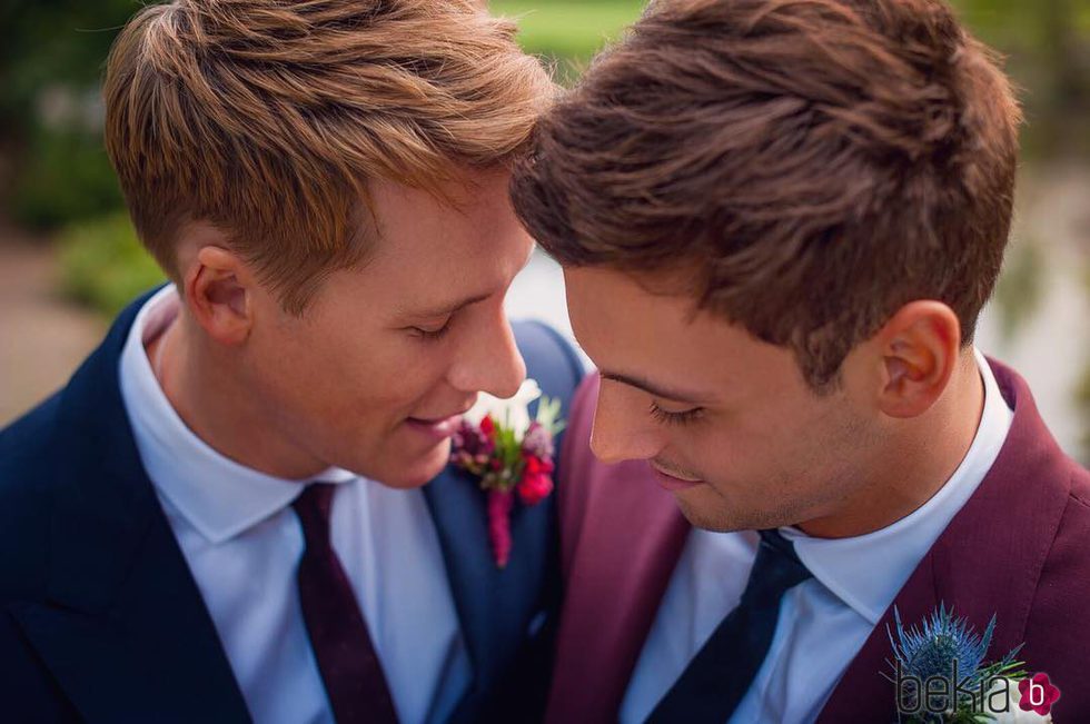 Tom Daley y Dustin Lance Black muy tiernos