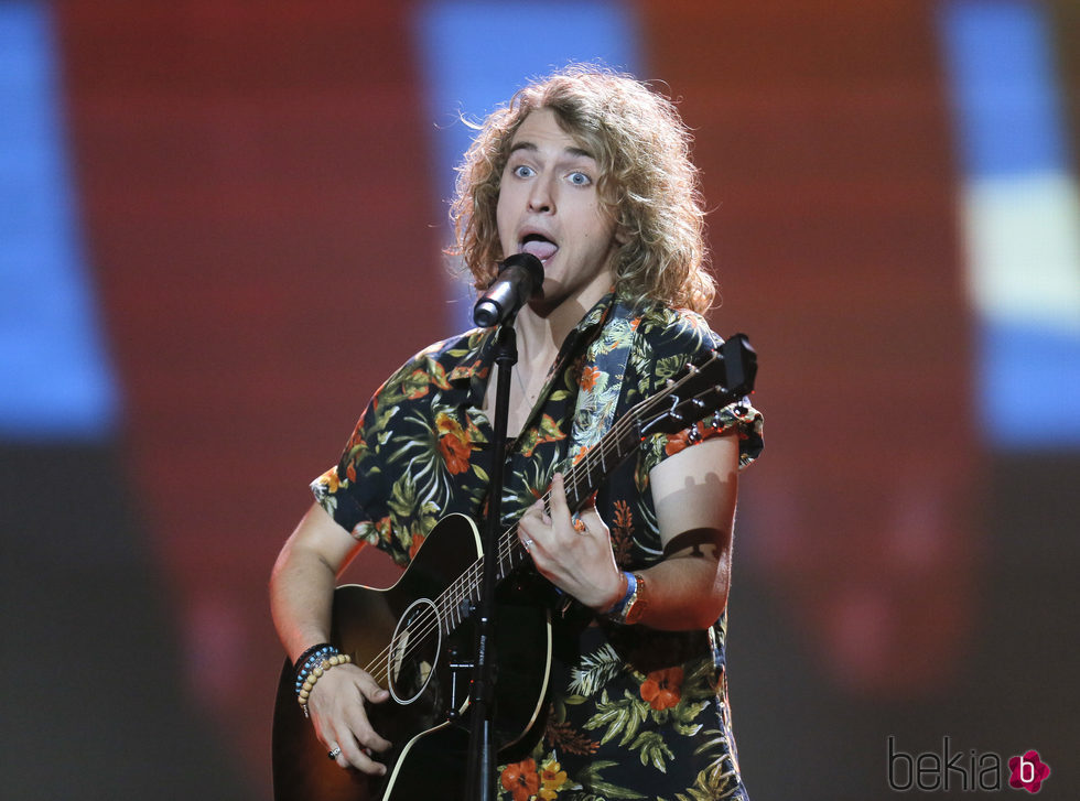 El cantante Manel Navarro en los ensayos del Festival de Eurovisión 2017