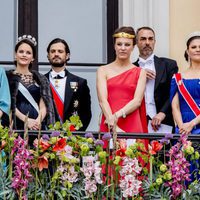 La Famlia Real Sueca en el 80 cumpleaños de Harald y Sonia de Noruega