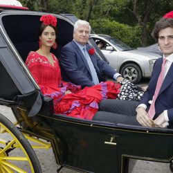 Carlos Fitz-James Stuart, Sofía Palazuelo y Fernando Fitz-James Stuart en la Feria de Abril 2017