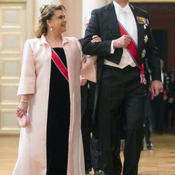 María Teresa de Luxemburgo y Guillermo Alejandro de Holanda en una cena de gala por el 80 cumpleaños de los Reyes de Noruega