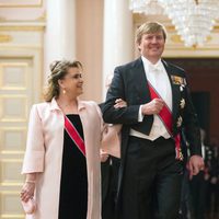 María Teresa de Luxemburgo y Guillermo Alejandro de Holanda en una cena de gala por el 80 cumpleaños de los Reyes de Noruega