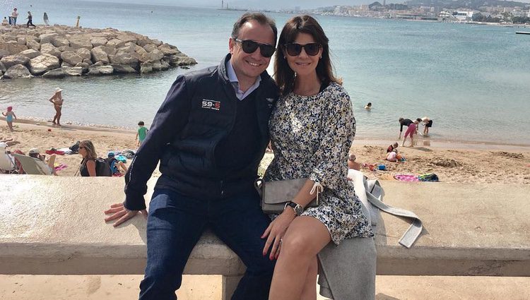 María José Suárez y Jordi Nieto durante sus vacaciones en Cannes