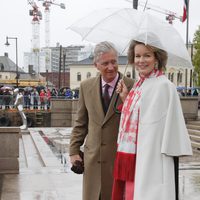 El Rey Felipe y la Reina Matilde de Bélgica en el 80 cumpleaños de Harald y Sonia de Noruega