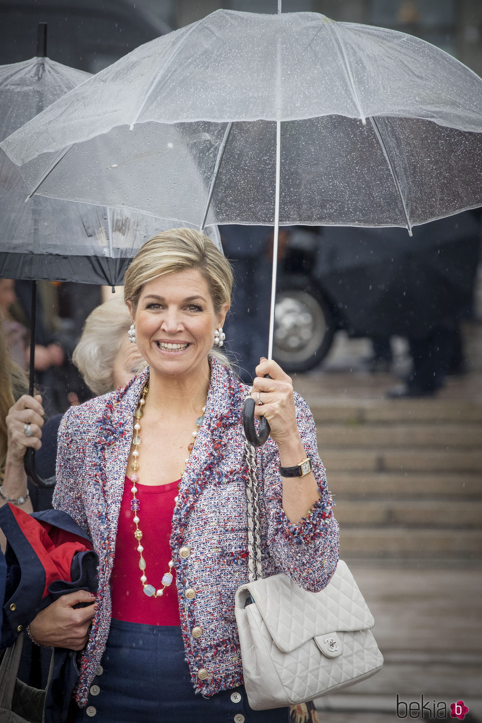 La reina Máxima de Holanda en el 80 cumpleaños de Harald y Sonia de Noruega