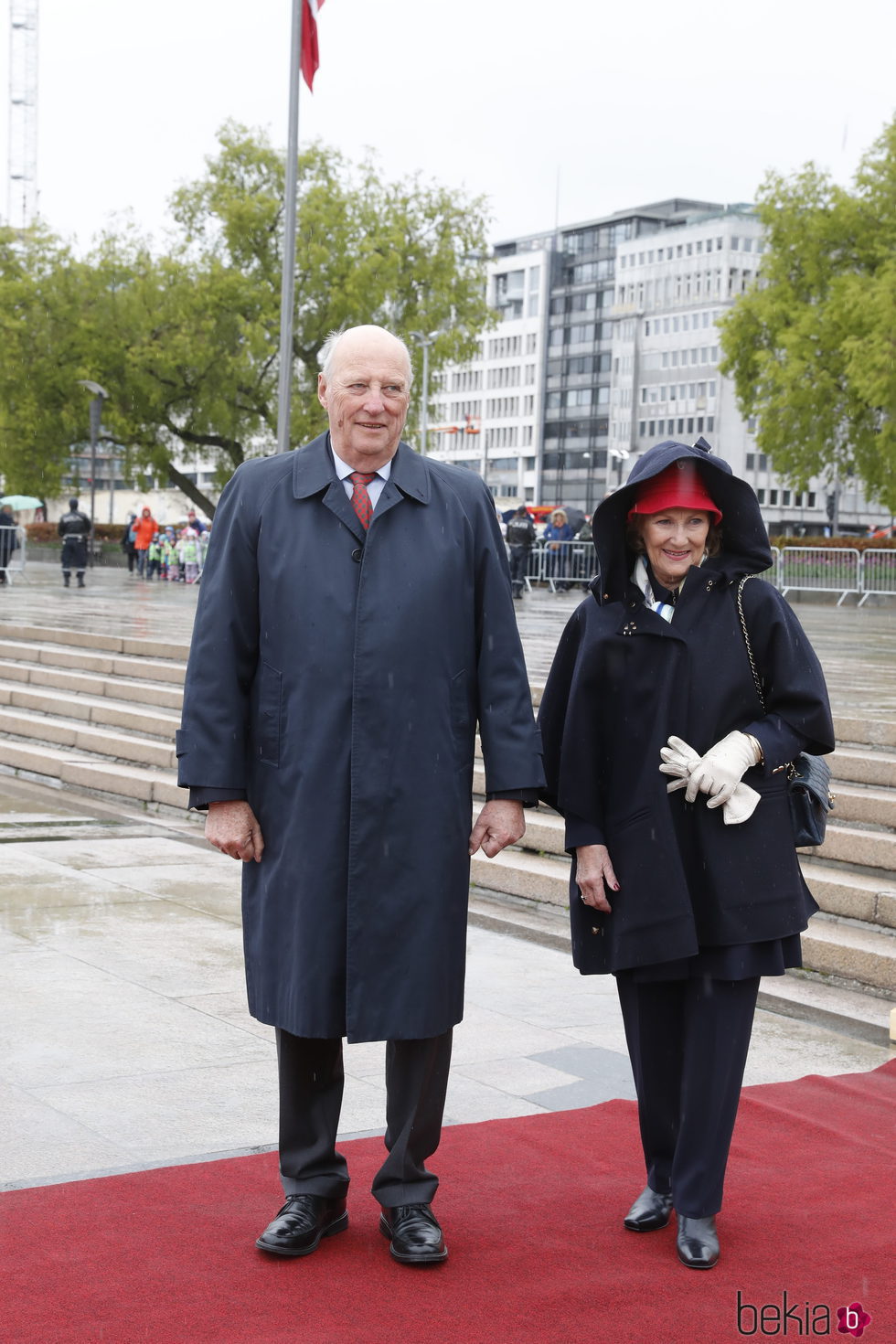 Harald y Sonia de Noruega en la celebración de su 80 cumpleaños