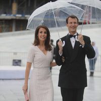 Joaquín y Marie de Dinamarca en la cena en honor a los Reyes de Noruega por su 80 cumpleaños