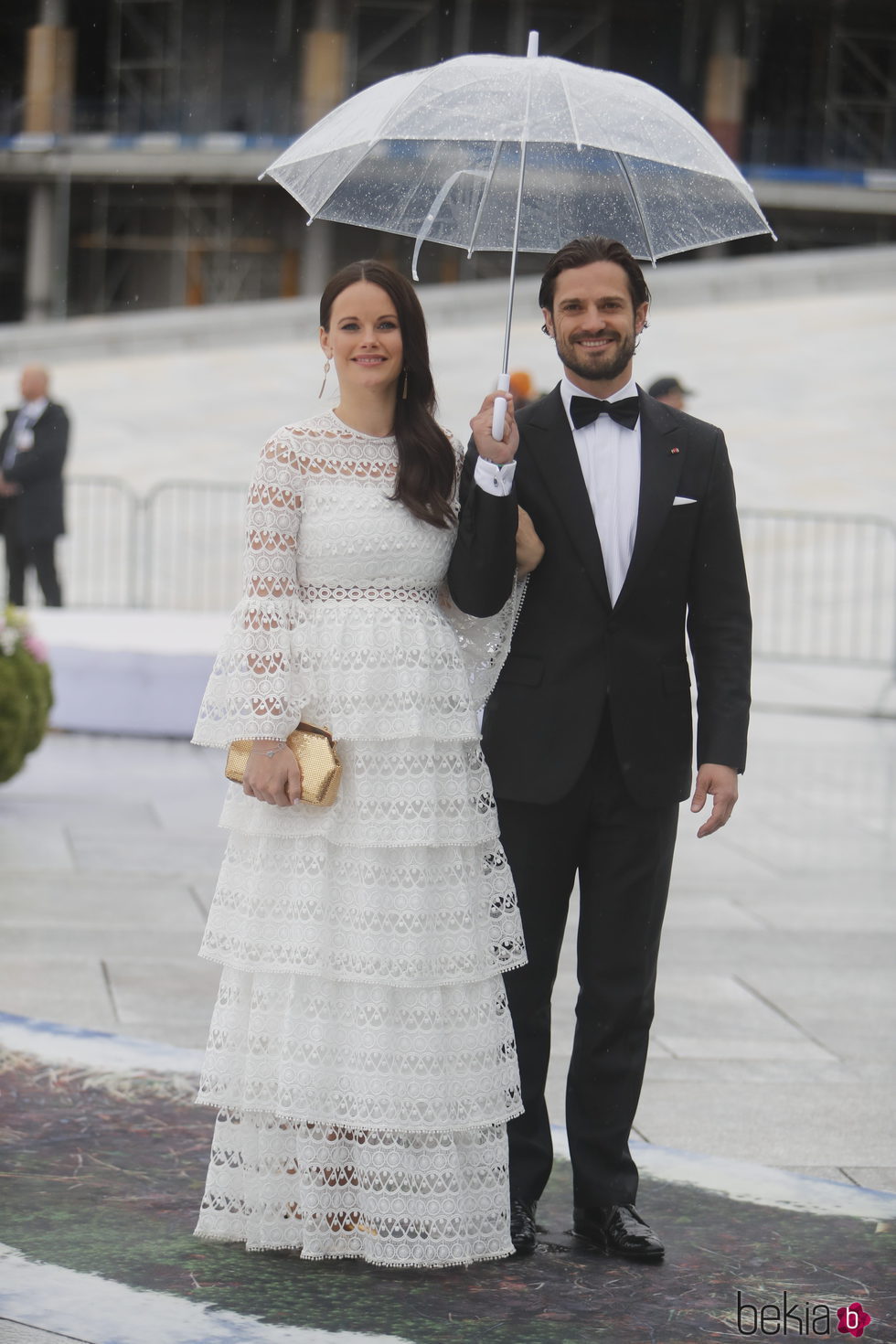 Carlos Felipe de Suecia y Sofia Hellqvist en la cena en honor a los Reyes de Noruega por su 80 cumpleaños