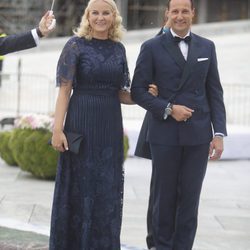 Haakon y Mette Marit de Noruega en la cena en honor a los Reyes de Noruega por su 80 cumpleaños