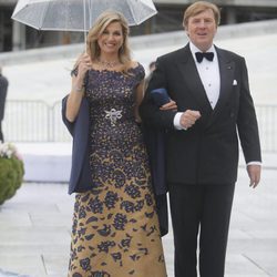 Guillermo Alejandro y Máxima de Holanda en la cena en honor a los Reyes de Noruega por su 80 cumpleaños