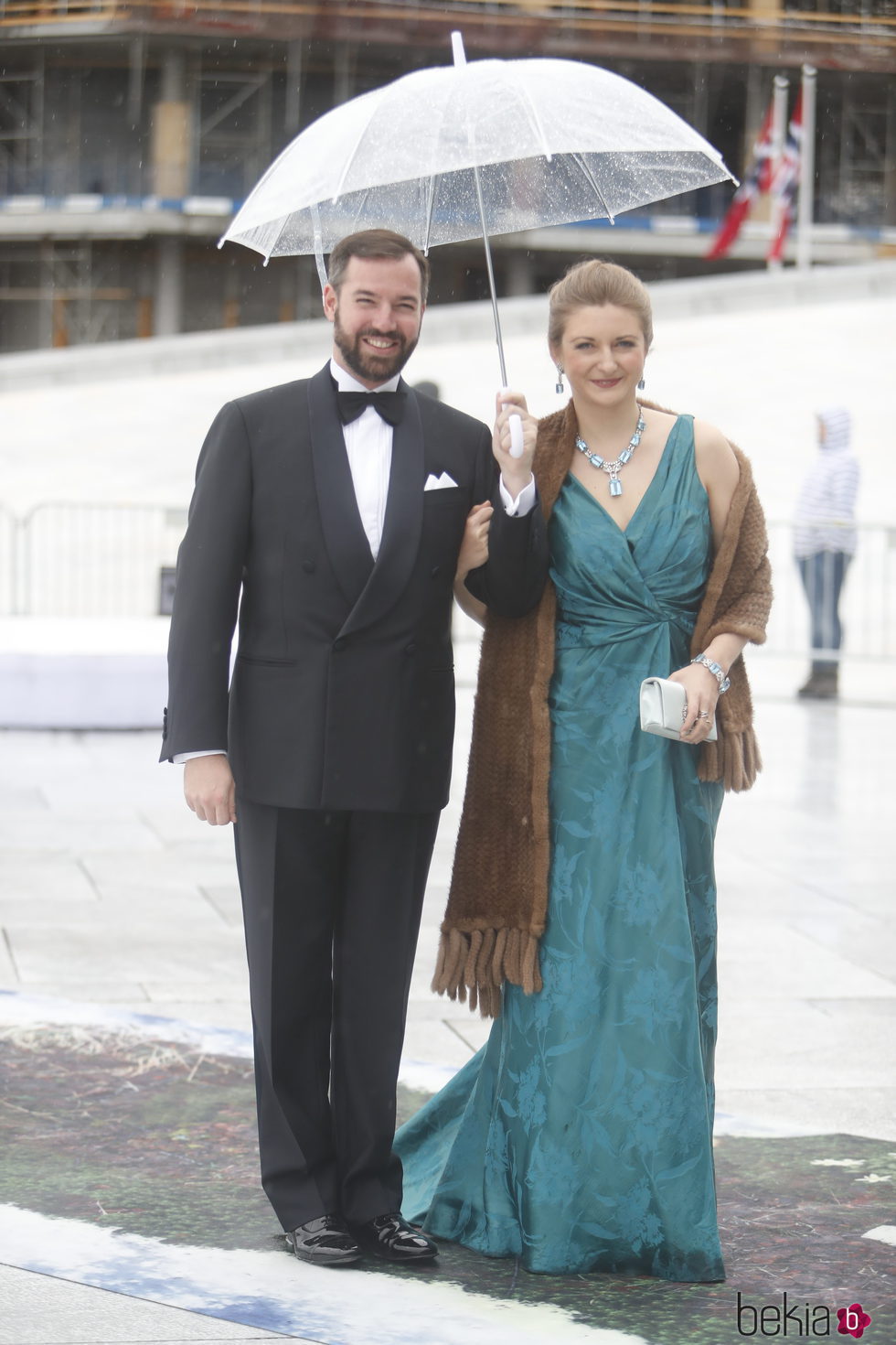 Guillermo y Estefanía de Luxemburgo en la cena en honor a los Reyes de Noruega por su 80 cumpleaños