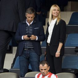 Valeria Mazza y Alejandro Gavriel en un partido de la Champions