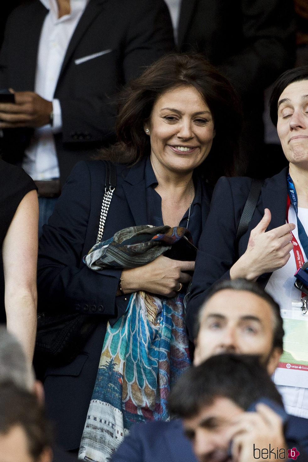 Nuria González en un partido de la Champions