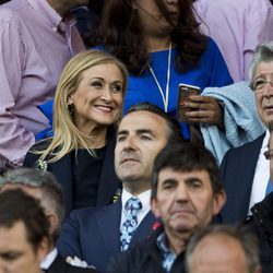 Cristina Cifuentes en un partido de la Champions