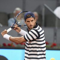 Feliciano López disputando un partido en el Open de Madrid 2017