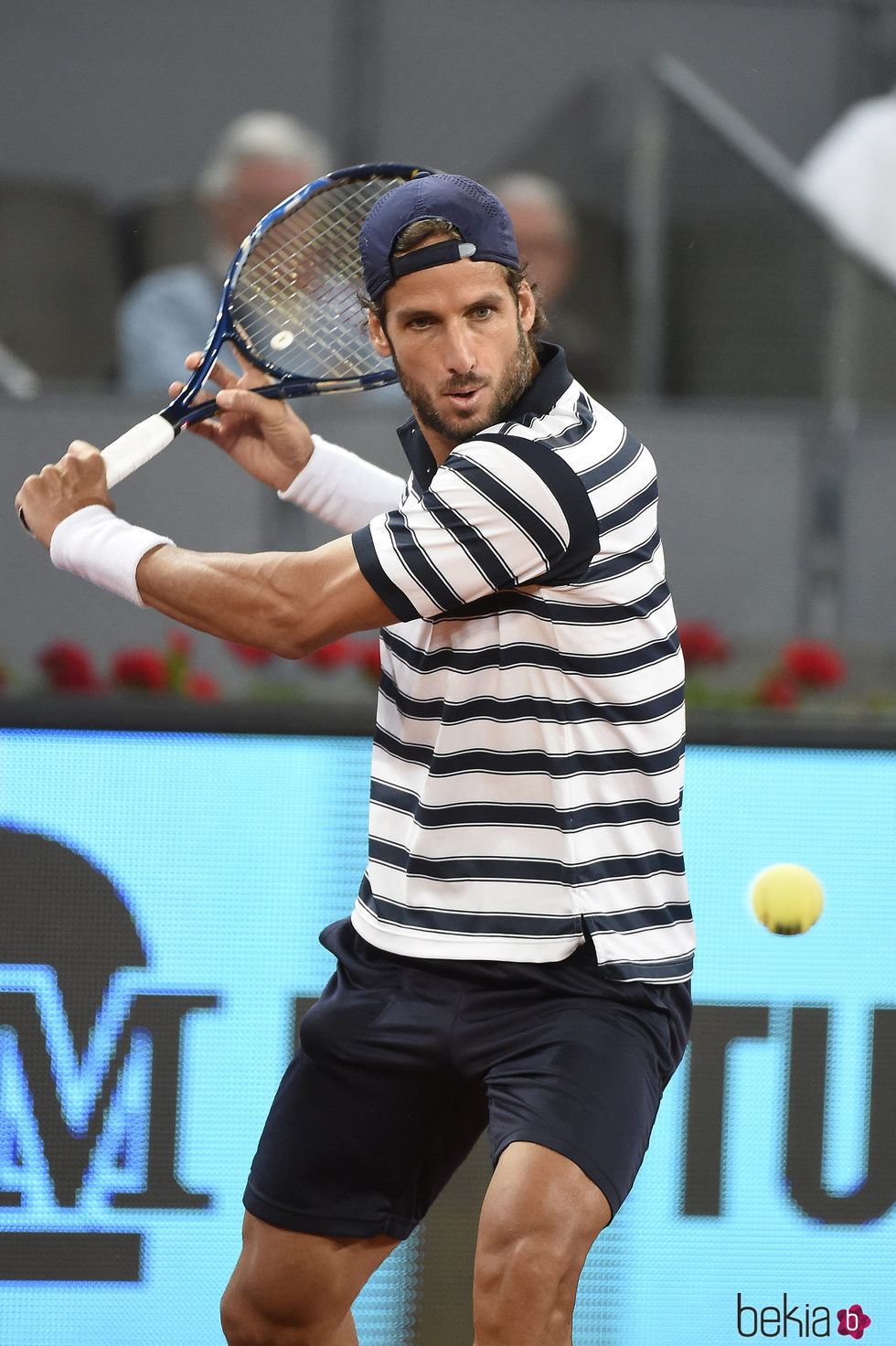 Feliciano López disputando un partido en el Open de Madrid 2017