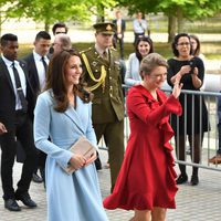 Kate Middleton y la Princesa Stephanie acudiendo a un acto en Luxemburgo