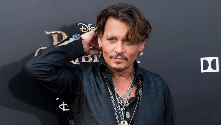 Johnny Depp en la presentación de la nueva película de 'Piratas del Caribe'