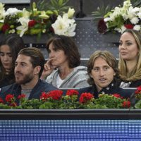 Sergio Ramos, Luka Modric y Kovacevi en el Open de Madrid 2017